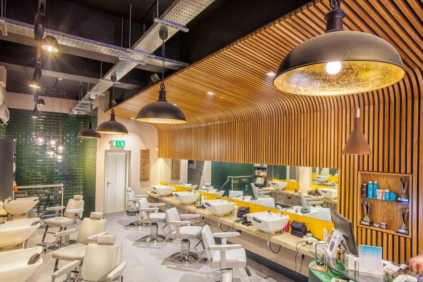 Davey Davey Barbers, Dublin: commercial lighting by Willie Duggan