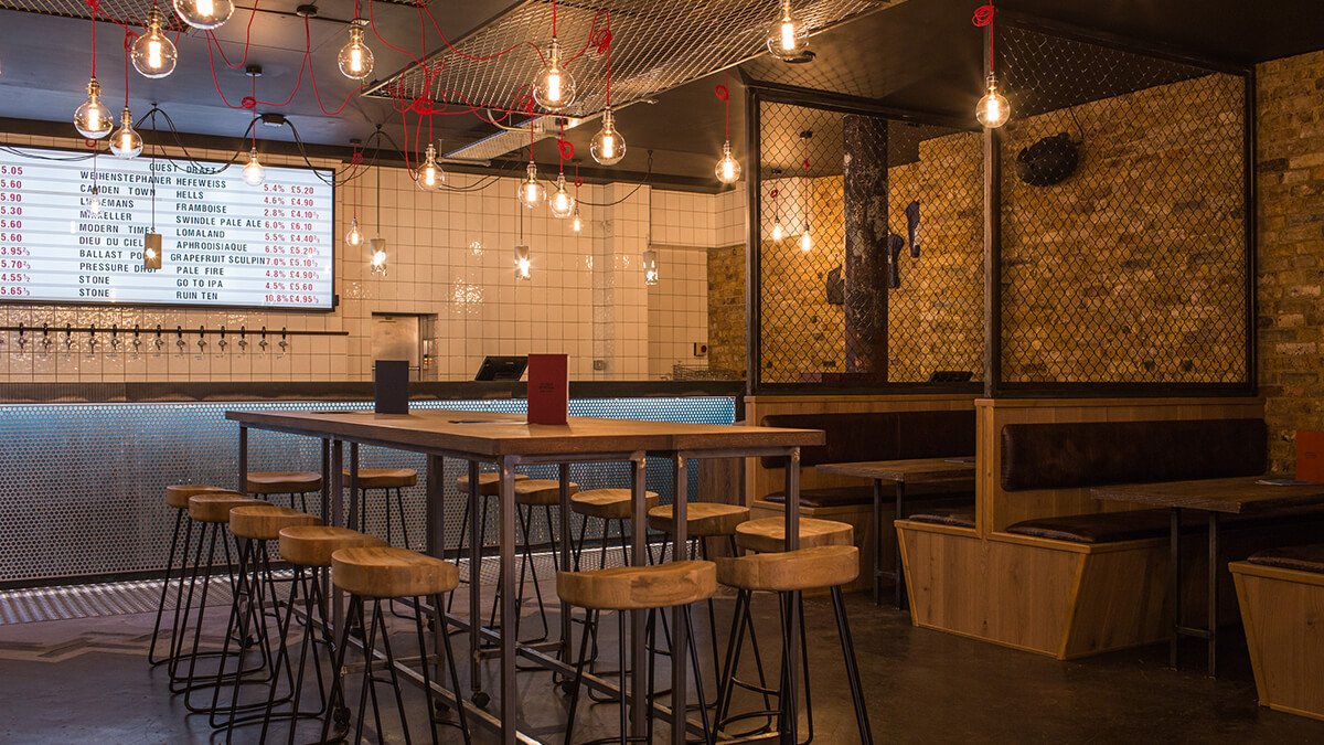 Brew1 BrewDog, Soho and Leeds: restaurant and bar lighting by Willie Duggan