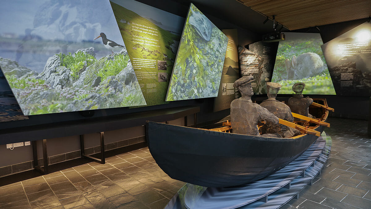 Blasket Islands Interpretive Centre, Blasket Islands, Co. Kerry: commercial lighting by Willie Duggan